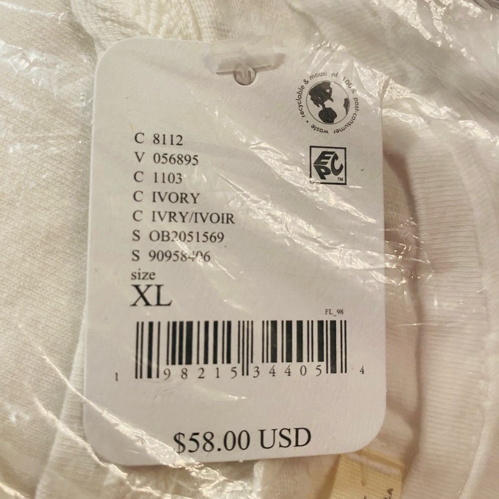Free People Devon Tee Oversized In Ivory (White) Short Sleeve Size XL - Picture 5 of 6